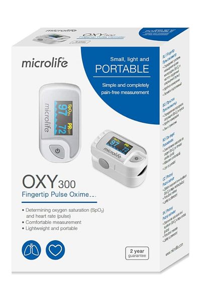Microlife OXY300 Finger Pulse Oximeter, 58 X 32 X 34 mm
