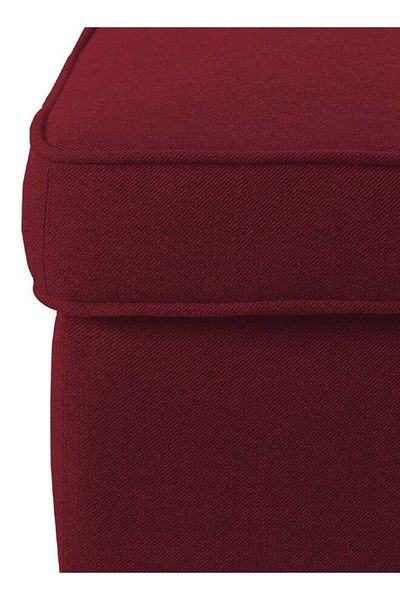 House One Chair Footstool Linen From In House with Elegant Design - Burgundy - 44x40x60 cm