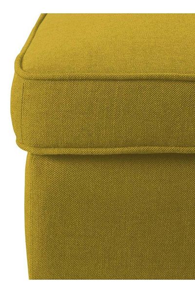 House One Chair Footstool Linen From In House with Elegant Design - Yellow - 44x40x60 cm