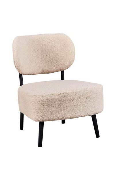 soufa dibaj Chair|Bouclee And Wood Legs - Beige