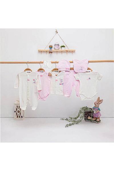 İmaj Girl's Seahorse 8-Piece Bodysuit Set - Hospital Exit Set