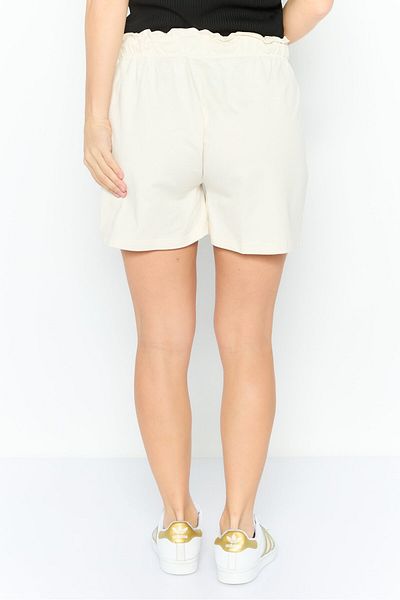University Of Cambridge Women Drawstring Brand Logo Basic Shorts, Off White/red