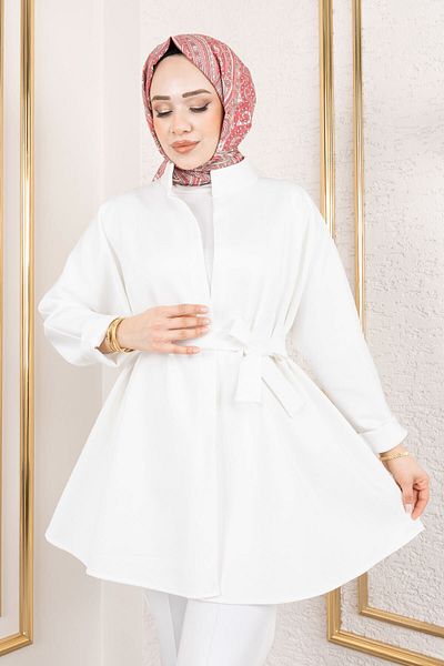 Tesettür Dünyası Lara Scuba Suit - Tsd 250128   White