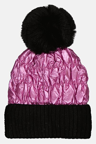 Justin Gregory قبعة بوم بوم بافر نسائية، وردية اللون