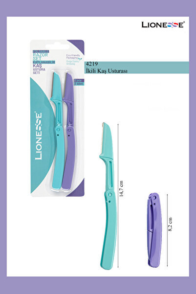 Lionesse Katlanabilir Kaş Ustura Seti 4219 - Seyahat Boy,Hijyenik Kullanım