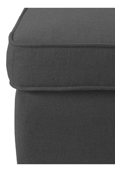 House One Chair Footstool Linen From In House with Elegant Design - Dark Gray - 44x40x60 cm