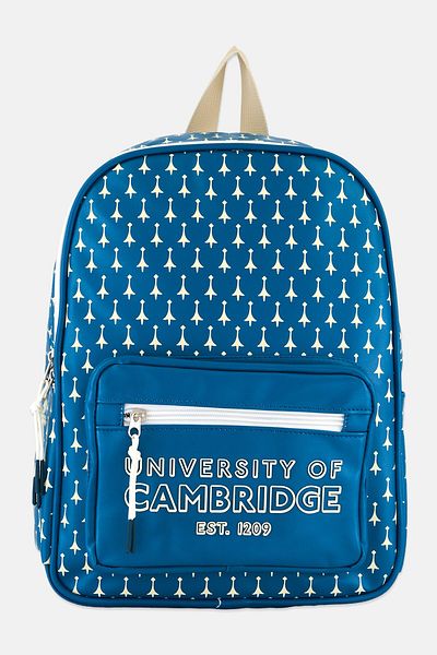 University Of Cambridge Kids Boy Brand Logo Backpack 38 H x 28 L x 10 W cm, Blue