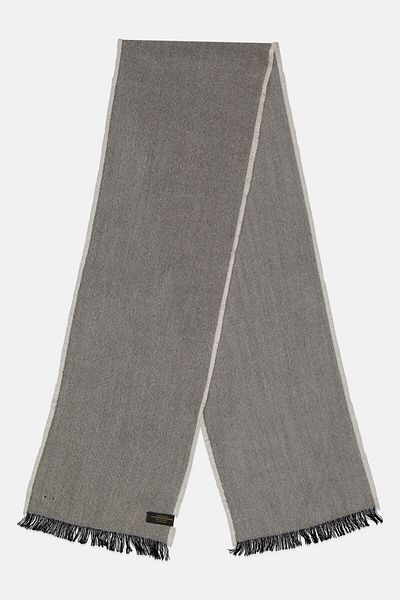 Alex and Ani Women Micro Stripe Scarf 190 X 14 Cm, Grey