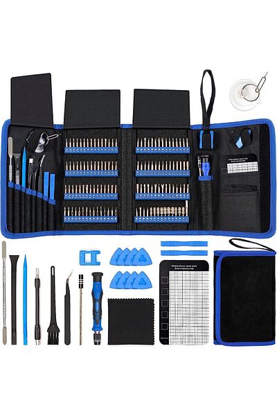 COOYA 142Pcs Precision Screwdriver Set, Sturdy Magnetic Electronics Repair Tool Kit with 120 Bits