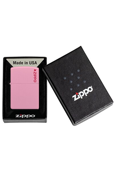 Zippo Çakmak Pink Matte Pembe Logo 238ZL-000005