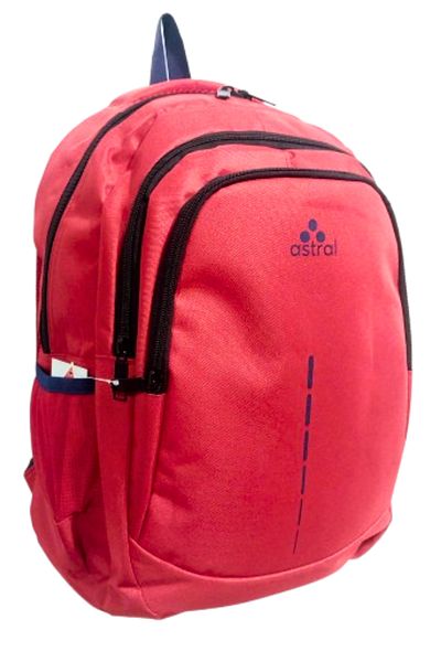 Glanart 3 Compartment School Backpack Middle and High School Boy Red