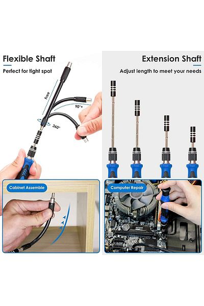 COOYA 142Pcs Precision Screwdriver Set, Sturdy Magnetic Electronics Repair Tool Kit with 120 Bits