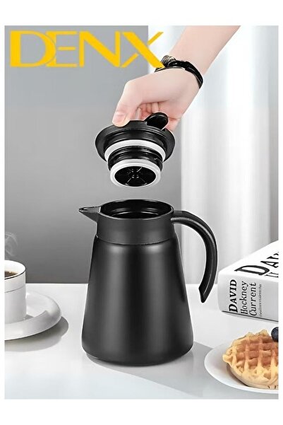 Denx Insulated Coffee and Tea Thermos with 880ml , Includes Two Additional Serving Cups by Denix DX2036