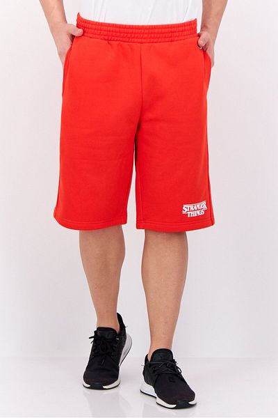 Champion x Stranger Things Men Sportswear Fit Drawstring Outdoor Shorts, Red
