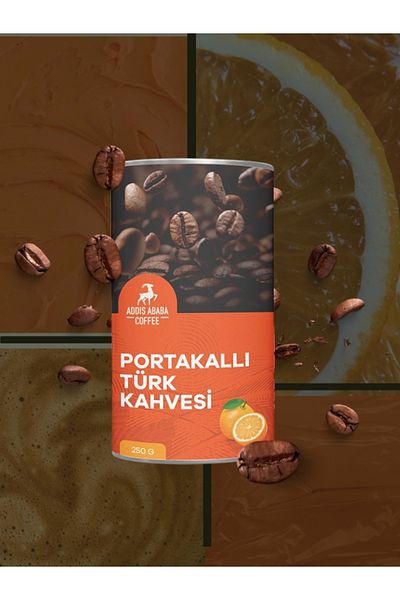 Addis Ababa Coffee 250 g Turkish Coffee - Orange and Flavored