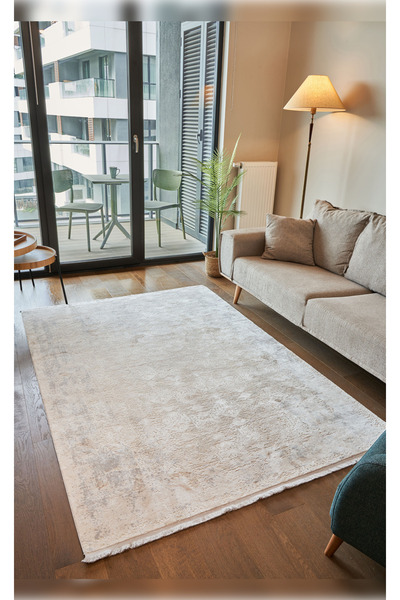 Apex Halı Calista 1771 Gri Doğal Viskon İle Üretilen Yumuak Dokulu Üst Kalite Makine Dokuması Halı