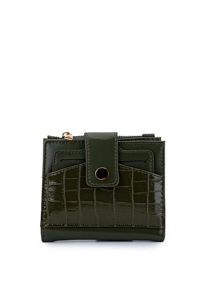 Kukura Faux Leather Women's Wallet Khaki Mn105