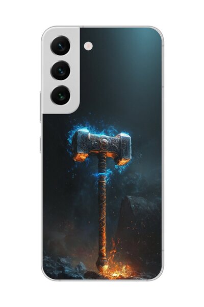 Dali Design حافظة شفافة متوافقة مع هاتف Samsung Galaxy S22+ بتصميم مطرقة