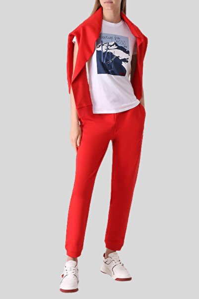 BOSS Baskılı Kadın T-shirt Beyaz