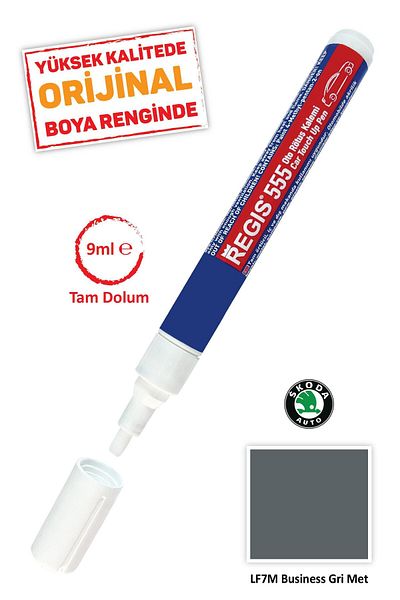 Kementaş Skoda Lf7m Business Gray Met Scratch Remover Auto Auto Full Cover Retouching Pens