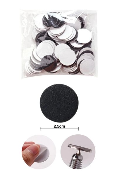Nail Master Pedicure Pododisk Pumice Disk 50 Pieces Sandpaper 1 Piece Head 25 mm