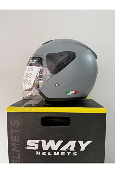 Sway 733 Mat Nardo Gri Yarım Kask