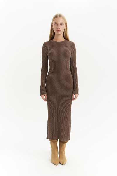 BOHEMAİ Rochie maro din tricotaje lungi organice Melbourne
