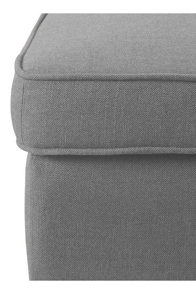 House One Chair Footstool Linen From In House with Elegant Design - Gray - 44x40x60 cm