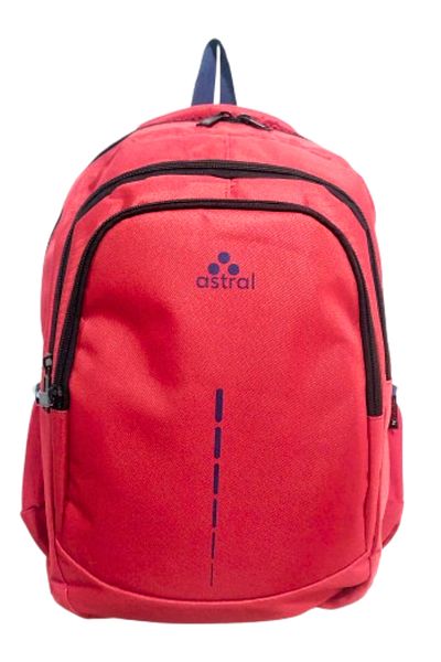 Glanart 3 Compartment School Backpack Middle and High School Boy Red