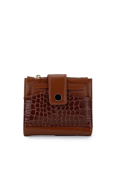 Kukura Faux Leather Women's Wallet Brown Mn105