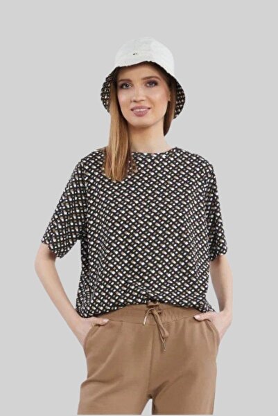 BOSS Bisiklet Yaka Kadın Renkli T-shirt Çok Renkli