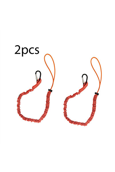 Choice 2 قطعة برتقالية اللون B حبل أمان مطاطي مع خطاف تسلق يعمل على منع السقوط