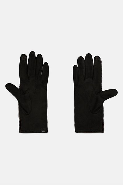 Justin Gregory Women 1 Pair Studded Puffer Gloves, Black