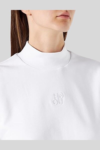HUGO Demola Yarım Boğazalı Kadın Sweatshirt Beyaz
