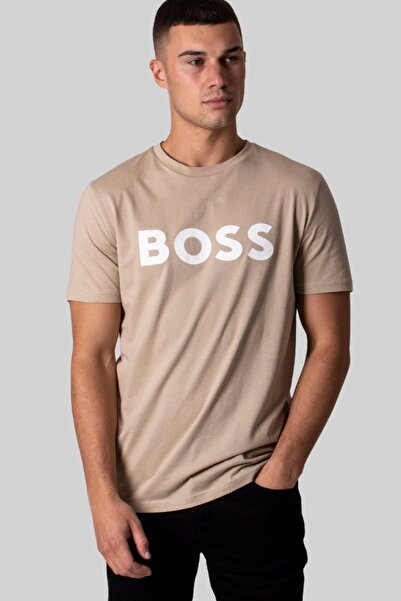 BOSS Regular Fit Logo Baskılı Pamuklu Jarse T Shirt Erkek T Shirt 50481923 275