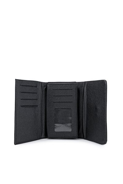 Kukura Faux Leather Women's Wallet, Black Zc201