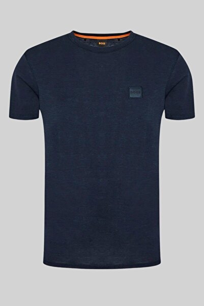BOSS Regular Pamuklu Fit Bisiklet Yaka Erkek T-shirt Lacivert