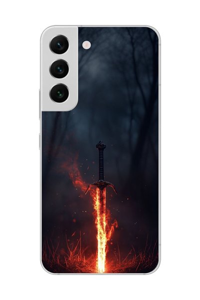 Dali Design حافظة شفافة متوافقة مع هاتف Samsung Galaxy S22+ بتصميم سيف