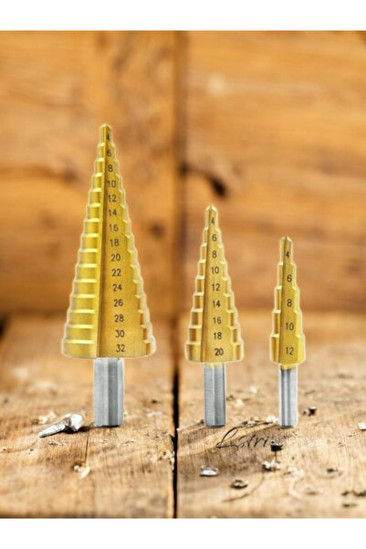 lstri Çok Amaçlı 3’lü Panç 4-32mm Arası Delme Uçları Pançı Kademeli Sac Demir...