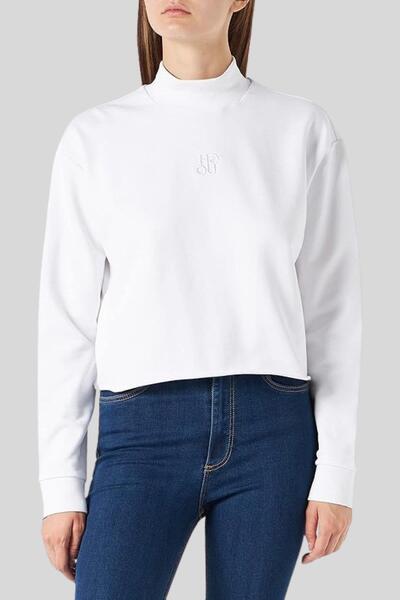 HUGO Demola Yarım Boğazalı Kadın Sweatshirt Beyaz