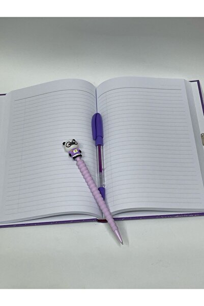 ÇilekKurdu Kilitli Hatıra Günlük 144 Yaprak Defter 17X24  Uçlu Kalem Ve Tükenmez