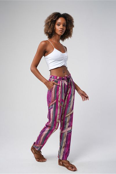 Hopoi Women's Elastic Waist Pencil Pants