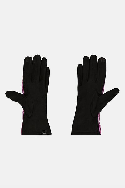 Justin Gregory Women 1 Pair Leather Hand Gloves, Metallic Purple