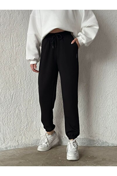 UYN SPORT ΓΥΝΑΙΚΕΙΑ Μαύρη αθλητική φόρμα Jogger Leg Sport