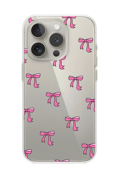 Dali Design iPhone 15 Pro Max Compatible Transparent Case with Ribbon 3 Designs