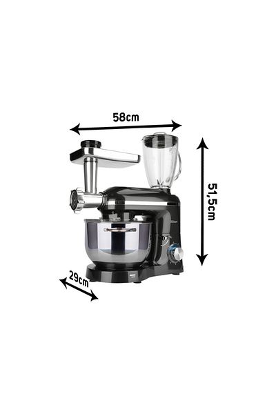 Zilan Mixer, blender and chopper 3 in 1 Zilan ZLN1772 Black, 6+1 speed control levels 1400W