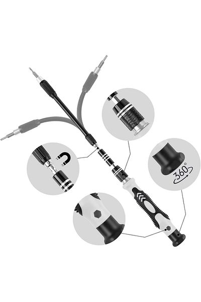 COOYA Precision Screwdriver Set, 117 in 1 Magnetic Repair Tool Kit for iPhone Series/iPad/Tablet/Laptop