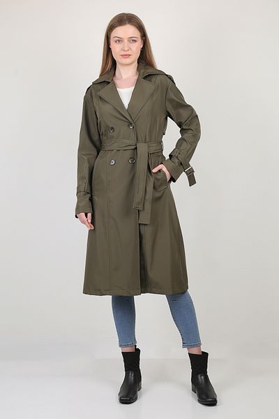NARİKA Stylish New Season Trench Coat with Sleeve Palette