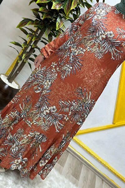 Elmas Tesettür Îmbrăcăminte pentru femei musulmane Rochie cu volane cu palmie...