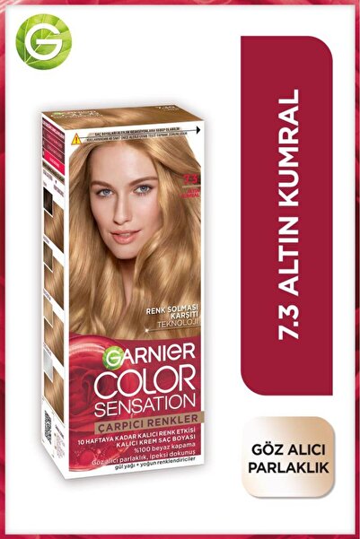 Garnier Çarpıcı Renkler, 7.3 Altın Kumral, Kalıcı Krem Saç Boyası, Demikit